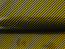 Load image into Gallery viewer, WRPD. Twill Weave Midnight Yellow Carbon Fibre Wrap