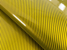 Load image into Gallery viewer, WRPD. Twill Weave Light Yellow Carbon Fibre Wrap