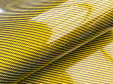 Load image into Gallery viewer, WRPD. Twill Weave Light Yellow Carbon Fibre Wrap