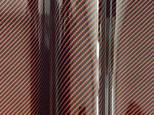 Load image into Gallery viewer, 1 x 1.5m- WRPD. Twill Weave Midnight Orange Carbon Fibre Wrap (SALE)