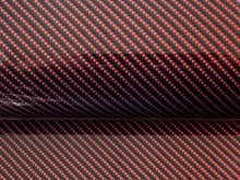 Load image into Gallery viewer, 1 x 1.5m- WRPD. Twill Weave Midnight Orange Carbon Fibre Wrap (SALE)
