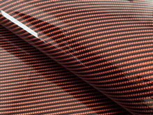 Load image into Gallery viewer, 0.5 x 1.5m - WRPD. Twill Weave Orange Carbon Fibre Wrap (SALE)