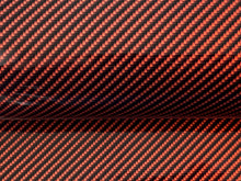 Load image into Gallery viewer, 0.5 x 1.5m - WRPD. Twill Weave Orange Carbon Fibre Wrap (SALE)