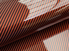 Load image into Gallery viewer, 0.5 x 1.5m - WRPD. Twill Weave Orange Carbon Fibre Wrap (SALE)