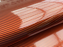 Load image into Gallery viewer, 2 x 1.5m- WRPD. Twill Weave Light Orange Carbon Fibre Wrap (SALE)