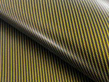 Load image into Gallery viewer, WRPD. Twill Weave Midnight Yellow Carbon Fibre Wrap