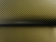 Load image into Gallery viewer, WRPD. Twill Weave Midnight Yellow Carbon Fibre Wrap