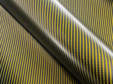 Load image into Gallery viewer, WRPD. Twill Weave Midnight Yellow Carbon Fibre Wrap