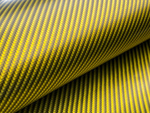 Load image into Gallery viewer, WRPD. Twill Weave Light Yellow Carbon Fibre Wrap