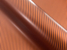 Load image into Gallery viewer, 2 x 1.5m- WRPD. Twill Weave Light Orange Carbon Fibre Wrap (SALE)