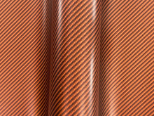Load image into Gallery viewer, 2 x 1.5m- WRPD. Twill Weave Light Orange Carbon Fibre Wrap (SALE)
