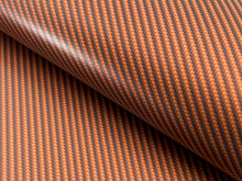 Load image into Gallery viewer, 2 x 1.5m- WRPD. Twill Weave Light Orange Carbon Fibre Wrap (SALE)
