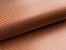 Load image into Gallery viewer, 2 x 1.5m- WRPD. Twill Weave Light Orange Carbon Fibre Wrap (SALE)