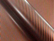 Load image into Gallery viewer, 0.5 x 1.5m - WRPD. Twill Weave Orange Carbon Fibre Wrap (SALE)