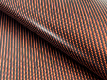 Load image into Gallery viewer, 0.5 x 1.5m - WRPD. Twill Weave Orange Carbon Fibre Wrap (SALE)