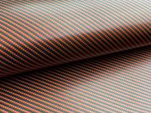 Load image into Gallery viewer, 0.5 x 1.5m - WRPD. Twill Weave Orange Carbon Fibre Wrap (SALE)