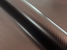 Load image into Gallery viewer, 1 x 1.5m- WRPD. Twill Weave Midnight Orange Carbon Fibre Wrap (SALE)