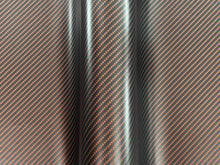 Load image into Gallery viewer, 1 x 1.5m- WRPD. Twill Weave Midnight Orange Carbon Fibre Wrap (SALE)