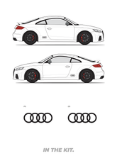 Load image into Gallery viewer, Audi TT Rings Decal (Pair)