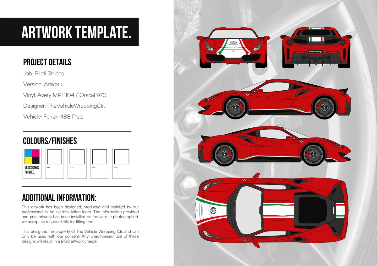 Ferrari 488 Pista Sticker – Artlines Design