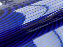 Load image into Gallery viewer, WRPD. Twill Weave Blue Carbon Fibre Wrap