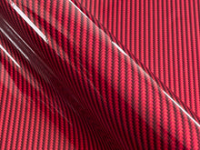 Load image into Gallery viewer, 3m x 1.37m - WRPD. Twill Weave Light Red Carbon Fibre Wrap (SALE)