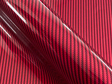 Load image into Gallery viewer, 1.5m x 1.3m - WRPD. Twill Weave Light Red Carbon Fibre Wrap (SALE)