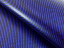 Load image into Gallery viewer, WRPD. Twill Weave Blue Carbon Fibre Wrap