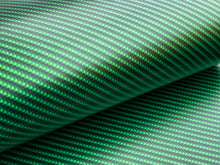 Load image into Gallery viewer, WRPD. Twill Weave Light Green Carbon Fibre Wrap