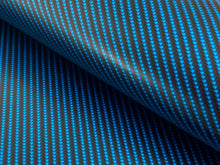 Load image into Gallery viewer, 1.5m x 0.45m - WRPD. Twill Weave Teal Carbon Fibre Wrap (SALE)