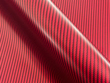 Load image into Gallery viewer, 3m x 1.37m - WRPD. Twill Weave Light Red Carbon Fibre Wrap (SALE)