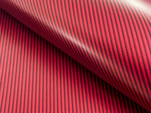 Load image into Gallery viewer, 1.5m x 1.3m - WRPD. Twill Weave Light Red Carbon Fibre Wrap (SALE)