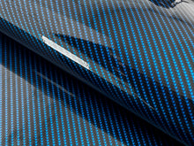 Load image into Gallery viewer, 1.5m x 0.45m - WRPD. Twill Weave Teal Carbon Fibre Wrap (SALE)