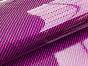 WRPD. Twill Weave Pink Carbon Fibre Wrap