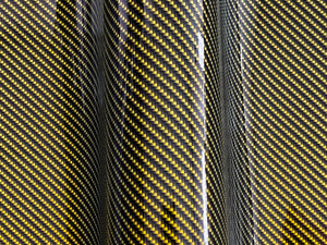 WRPD. Twill Weave Midnight Yellow Carbon Fibre Wrap