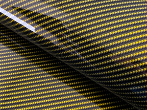 WRPD. Twill Weave Midnight Yellow Carbon Fibre Wrap