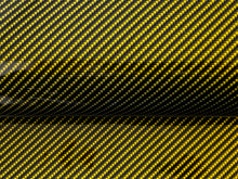 Load image into Gallery viewer, WRPD. Twill Weave Midnight Yellow Carbon Fibre Wrap

