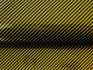 WRPD. Twill Weave Midnight Yellow Carbon Fibre Wrap