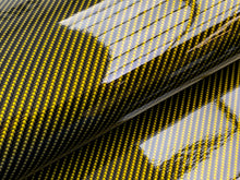 Load image into Gallery viewer, WRPD. Twill Weave Midnight Yellow Carbon Fibre Wrap
