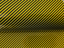 Load image into Gallery viewer, WRPD. Twill Weave Yellow Carbon Fibre Wrap

