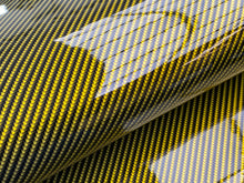 Load image into Gallery viewer, WRPD. Twill Weave Yellow Carbon Fibre Wrap
