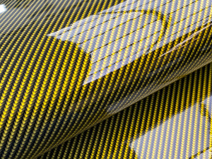 WRPD. Twill Weave Yellow Carbon Fibre Wrap