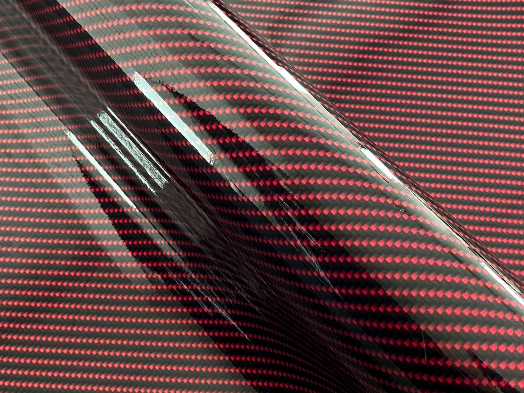 WRPD. Twill Weave Midnight Red Carbon Fibre Wrap