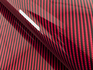 WRPD. Twill Weave Red Carbon Fibre Wrap