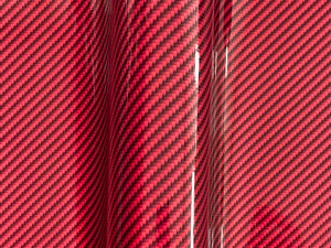 WRPD. Twill Weave Light Red Carbon Fibre Wrap