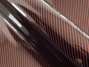 WRPD. Twill Weave Midnight Orange Carbon Fibre Wrap