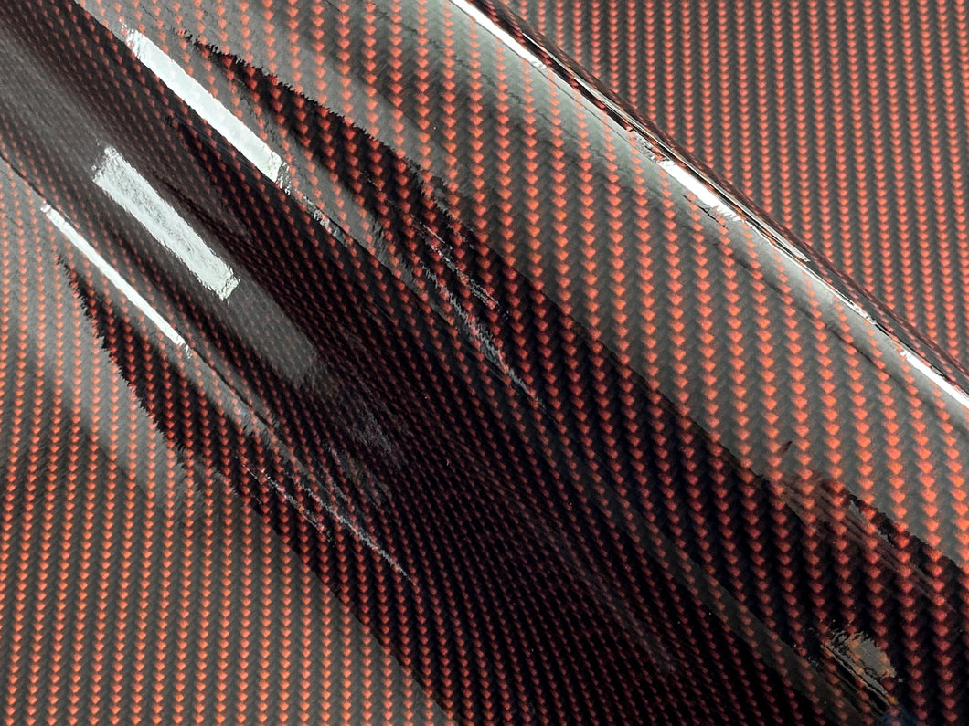 WRPD. Twill Weave Midnight Orange Carbon Fibre Wrap