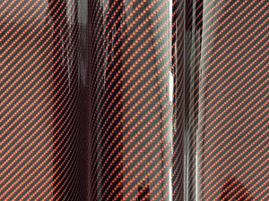WRPD. Twill Weave Midnight Orange Carbon Fibre Wrap