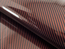 Load image into Gallery viewer, WRPD. Twill Weave Midnight Orange Carbon Fibre Wrap
