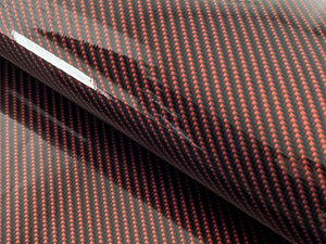 WRPD. Twill Weave Midnight Orange Carbon Fibre Wrap